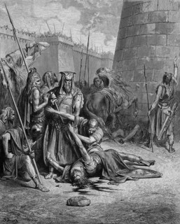 Death of Abimelech, a woman kills Abimelech, draw your sword and kill me!, Bible, Book of Judges