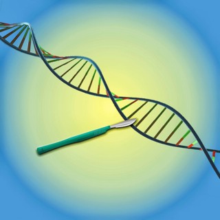 Symbol, DNA research, science, medicine, scalpel, CRISPR scissors, future, engineer, technician,