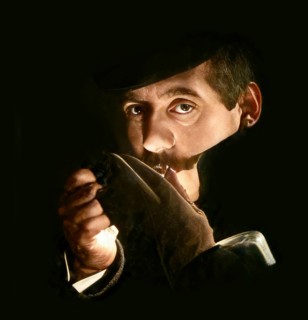 Giacomo Puccini, 1858 –1924, Italian composer, digitally edited according to a photograph