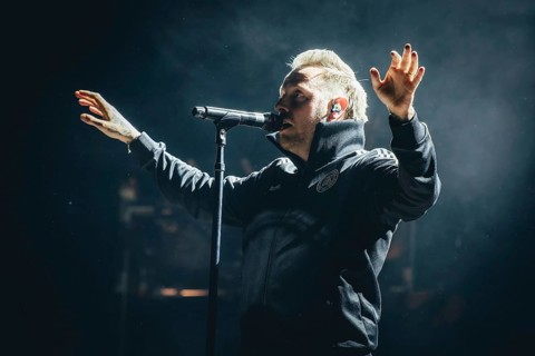 Singer Samuel David Carter from Architects live on European Tour 2026 in the Berlin Velodrome on 22