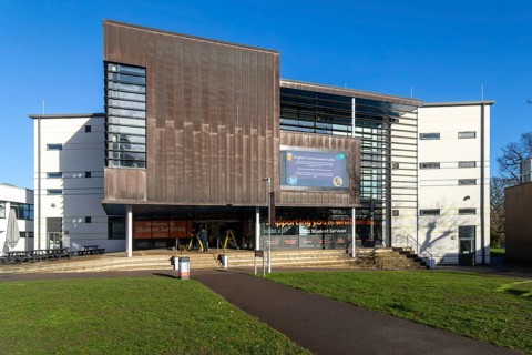 Student Services building, Whiteknights Campus, University of Reading, Reading, Berkshire, England,