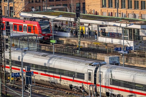 Cologne-Messe/Deutz station, 2nd largest train station in Cologne, transfer station between