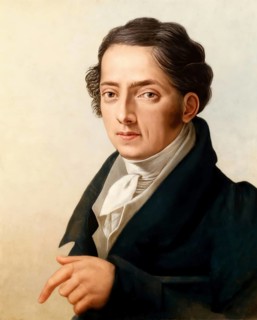 Portrait of Joseph Ritter von Fraunhofer, 1787 – 1826, German physicist and optical lens