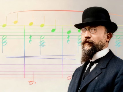 Erik Satie, 1866 – 1925, a French composer and pianist, notesheet for Gymnopédie No. 1, digitally