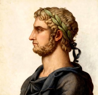 Hadrian or Publius Aelius Hadrianus Augustus, 76 - 138, Roman emperor, digitally edited