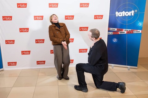 Corinna Harfouch and Mark Waschke at the preview of the crime thriller Tatort: Gefahrengebiet im