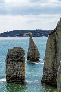 White Cliffs of Old Harry Rocks Jurassic Coast, Handfast Point, Dorset, UK