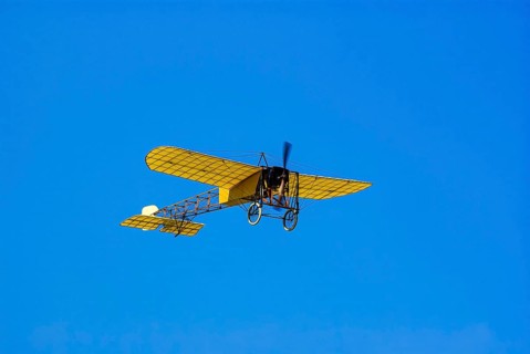 Flight demonstration of a replica Bleriot XI La Manche by Mikael Carlson as part of the 16th