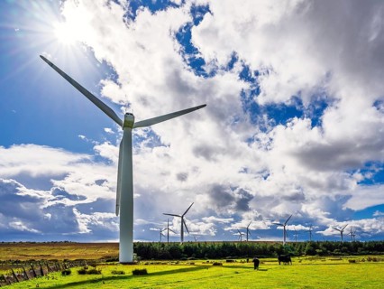 Wind Farm in southeast Scotland, UK