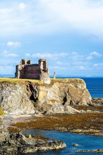 Ruins of Tantallon Castle, North Berwick, East Lothian, Scotland, UK