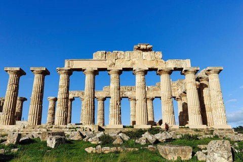 Temple E, Temple of Hera in the ancient Greek city of Selinunte, acropolis, Doric style,