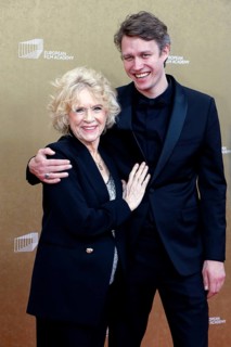 Liv Ullmann and her grandson director Halfdan Ullmann Tøndel arriving at the European Film Awards
