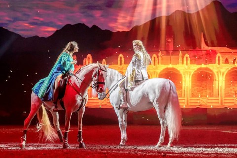 Cavalluna, horse show on Gateway to the Otherworld tour in Berlin's Uber Arena on 17.01.2026