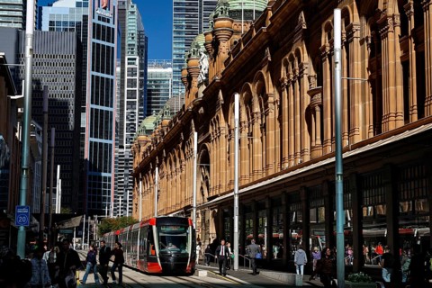 Impressive architecture of the Queen Victoria Building on George Street in Sydney, Sydney, New