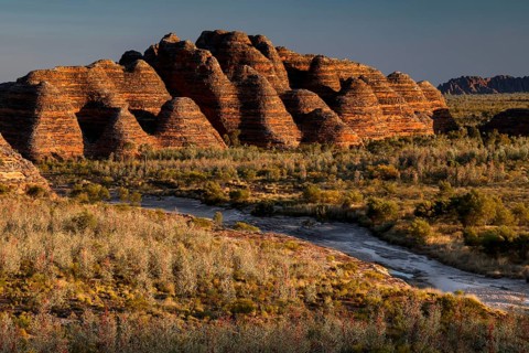 Spectacular Bungle Bungle rock domes near Piccaninny Creek in morning light, Purnululu, Western
