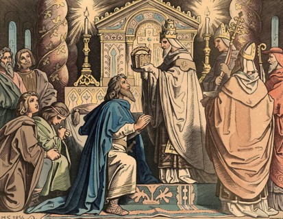 Charlemagne was crowned Roman Emperor by Pope Leo III on December 25, 800 in St. Peter's Church in
