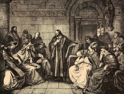 Jan Hus, the Bohemian reformer, was condemned for heresy at the Council of Constance (1414 to 1418)