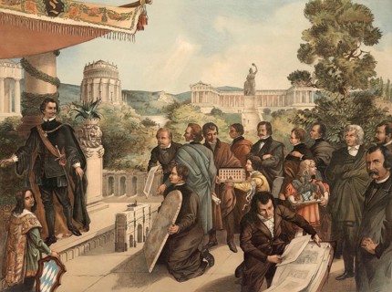 King Ludwig I of Bavaria (reigned 1825 to 1848), transformed Munich into a European metropolis of