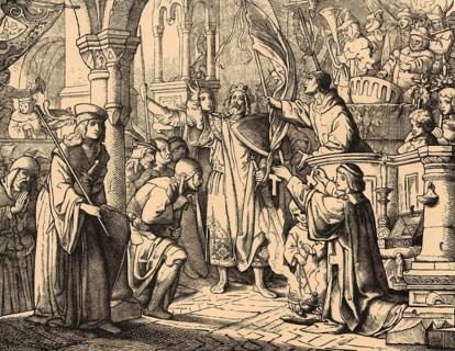 Bernard of Clairvaux preached on behalf of Pope Eugene III between 1146 and 1147 in Germany for the