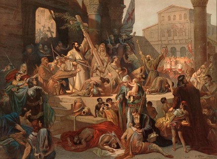 The conquest of Jerusalem by Godfrey of Bouillon took place on July 15, 1099 during the First