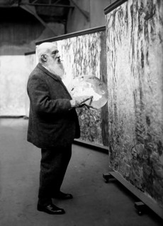Portrait of Claude Monet, studio at Giverny, 1840 – 1926, French painter and founder of