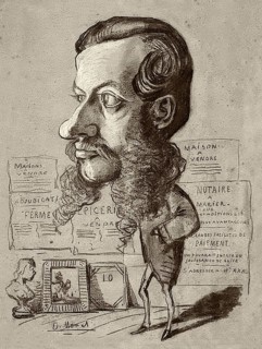 Claude Monet, 1840 – 1926, French painter and founder of Impressionism, caricature by Léon Manchon,