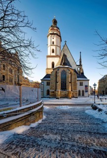 Historic St. Thomas Church, place of work of Johann Sebastian Bach, Protestant Church, Thomaner, in