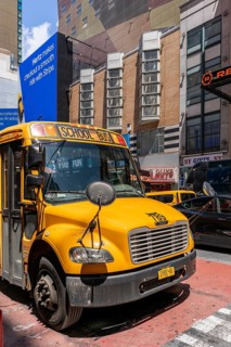 School bus, 234 W 42nd St, New York, USA