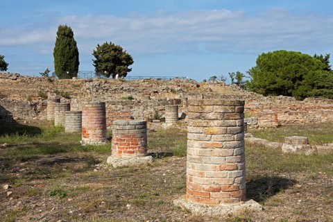 Aleria Roman Archaeological Site, Haute-Corse Department, Corsica, Mediterranean Sea, France
