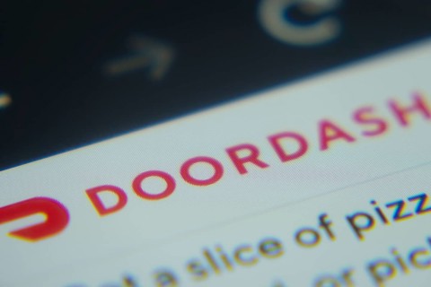 Dhaka, Bangladesh- 02 Dec 2025: A Close-up of a laptop screen is displaying the DoorDash web