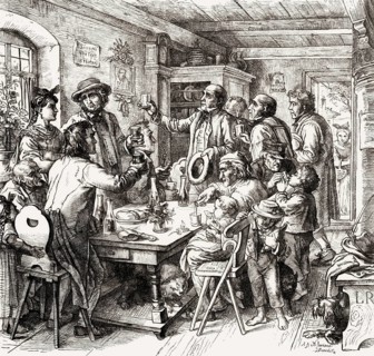 Hebel Schoppen, a traditional event in honor of the poet Johann Peter Hebel, 1760 - 1826, German