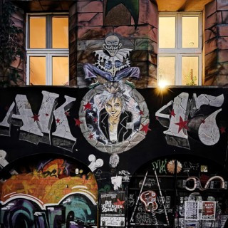 Punk Club AK 47, formerly Cafe Nixda in Kiefernstraße, called Kiefern, the punk club No. 1 in
