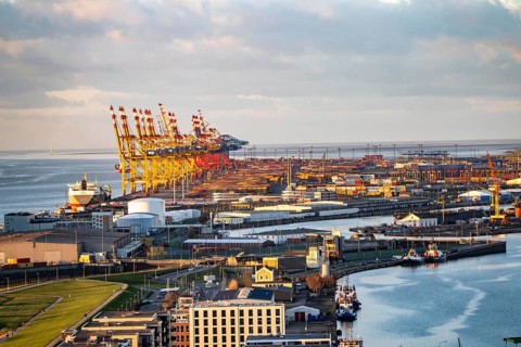 MSC and Eurogate container terminal in the seaport of Bremerhaven, Eurogate container terminal with