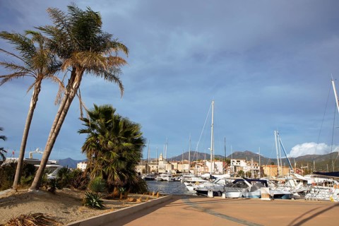 Saint-Florent on the Gulf of Saint-Florent in the Mediterranean, Haute-Corse, Corsica