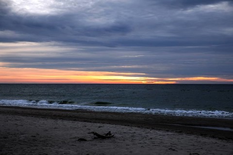 Dramatic clouds, evening light, sunset, Weststrand Darß, Baltic Sea, Fischland-Darß-Zingst, Western
