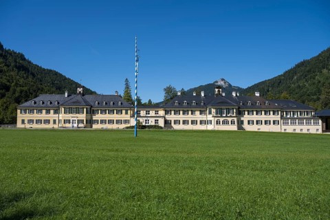 Neues Bad, Hans Seidel Foundation Building, Wildbad Kreuth, Tegernsee Valley, Upper Bavaria,