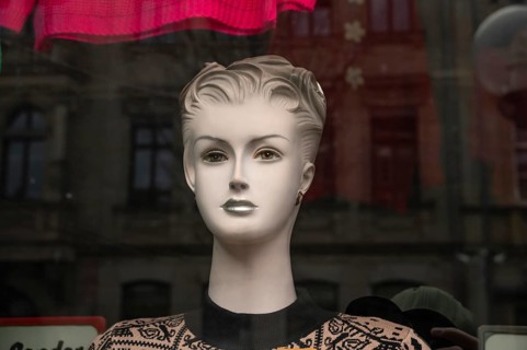 Head of a vintage mannequin from the 1950s, Bavaria, Germany