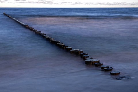 Grooves in the sea, long exposure, Zingst, Fischland-Darß-Zingst, Western Pomerania Lagoon Area