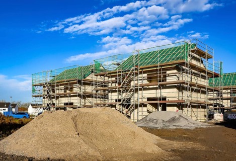 Castrop-Rauxel, North Rhine-Westphalia, Germany - residential construction in the Ruhr area. New