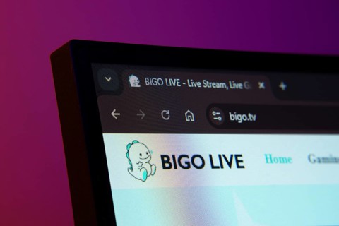 Dhaka, Bangladesh- 02 June 2025: Close-up of a computer screen displaying the Bigo Live web