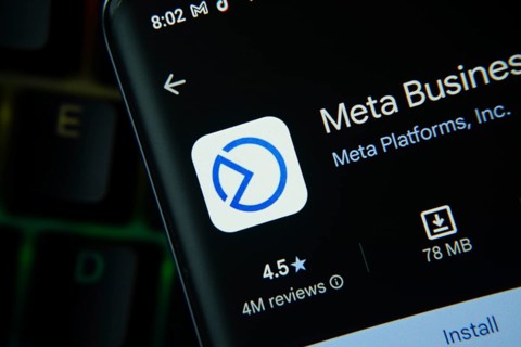 Dhaka, Bangladesh- 27 July 2025: Meta Business Suite app from Google Playstore is displayed on a