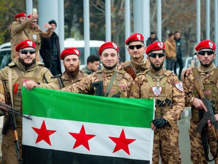 Aleppo, Syria – December 08, 2025: The Syrian Army and Public Security forces hold a military