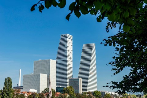 Roche Tower on the Rhine in Basel