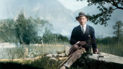 Rainer Maria Rilke, 1875 – 1926, Austrian poet and novelist with Baladine Klossowska, Château de