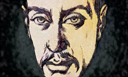 Portrait of Rainer Maria Rilke, 1875 – 1926, Austrian poet and novelist, based on a sketch,