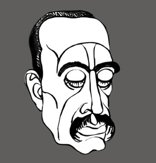 Portrait of Rainer Maria Rilke, 1875 – 1926, Austrian poet and novelist, based on a sketch,