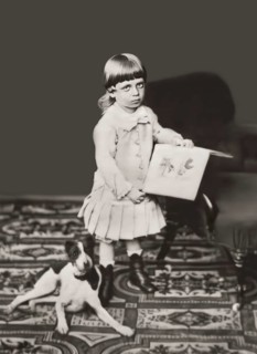 Portrait of Rainer Maria Rilke, 1875 – 1926, Austrian poet and novelist as a child, digitally