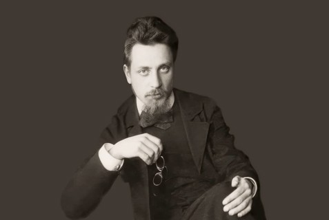 Portrait of Rainer Maria Rilke, 1875 – 1926, Austrian poet and novelist, based on a photograph by