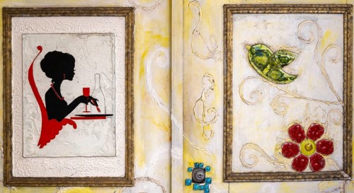 Colourfully painted doors on Santa Maria Street in the old town, Funchal, Madeira, Portugal