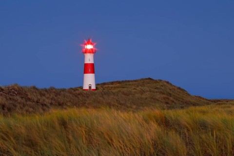 Lighthouse List-Ost am Ellenbogen on the island of Sylt, Germany